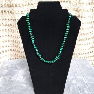 Vibrant Green Malachite Bead Necklace